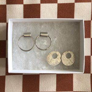 Pair of Silver-toned Earrings